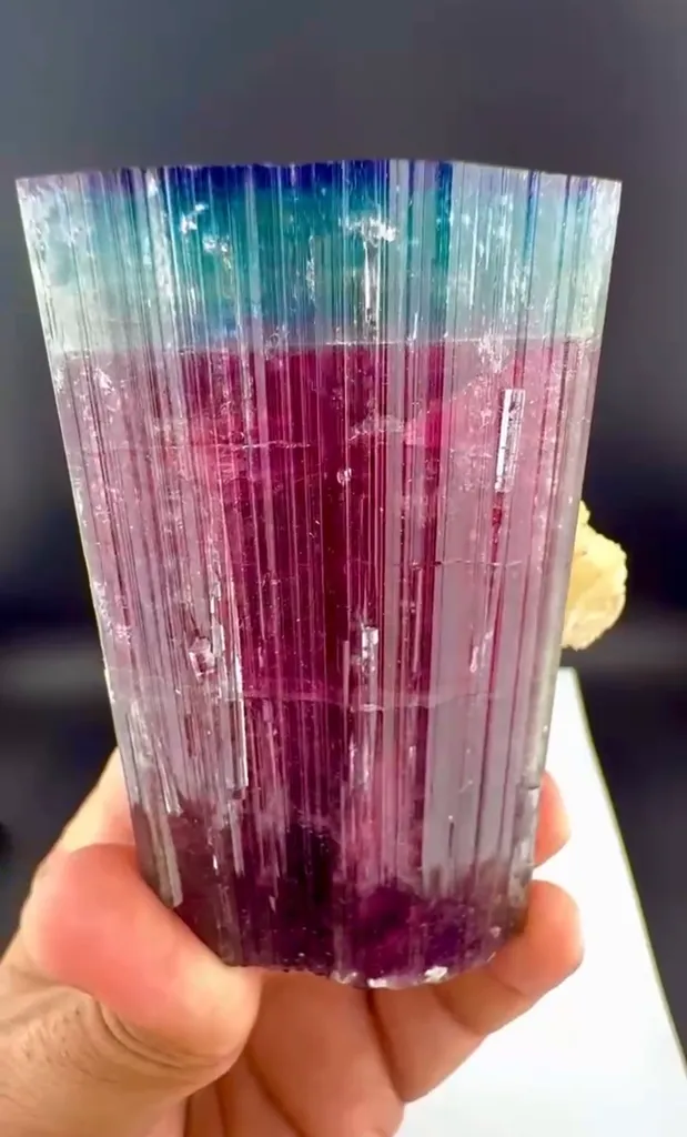 Tri color Rubyllite Tourmaline from Afghanistan - image 2