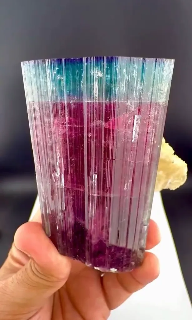 Tri color Rubyllite Tourmaline from Afghanistan - image 5