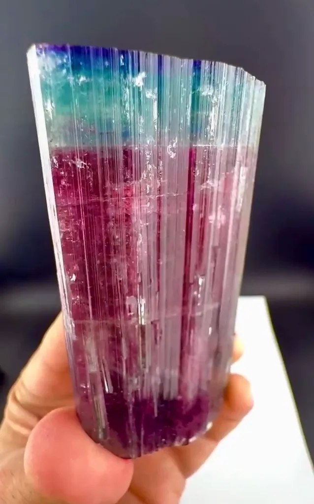 Tri color Rubyllite Tourmaline from Afghanistan - image 4