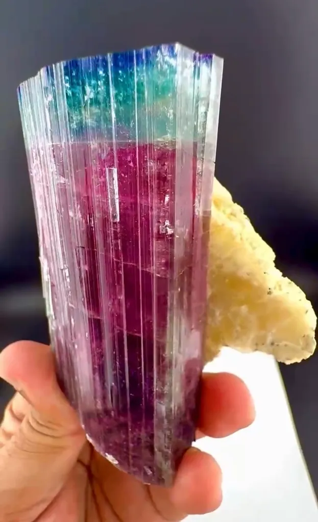 Tri color Rubyllite Tourmaline from Afghanistan - image 3