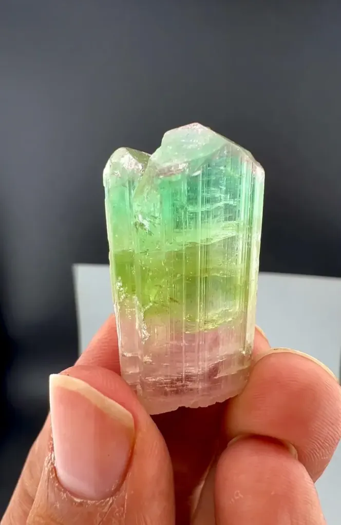 Tri Color Tourmaline Crystal from Afghanistan - image 4
