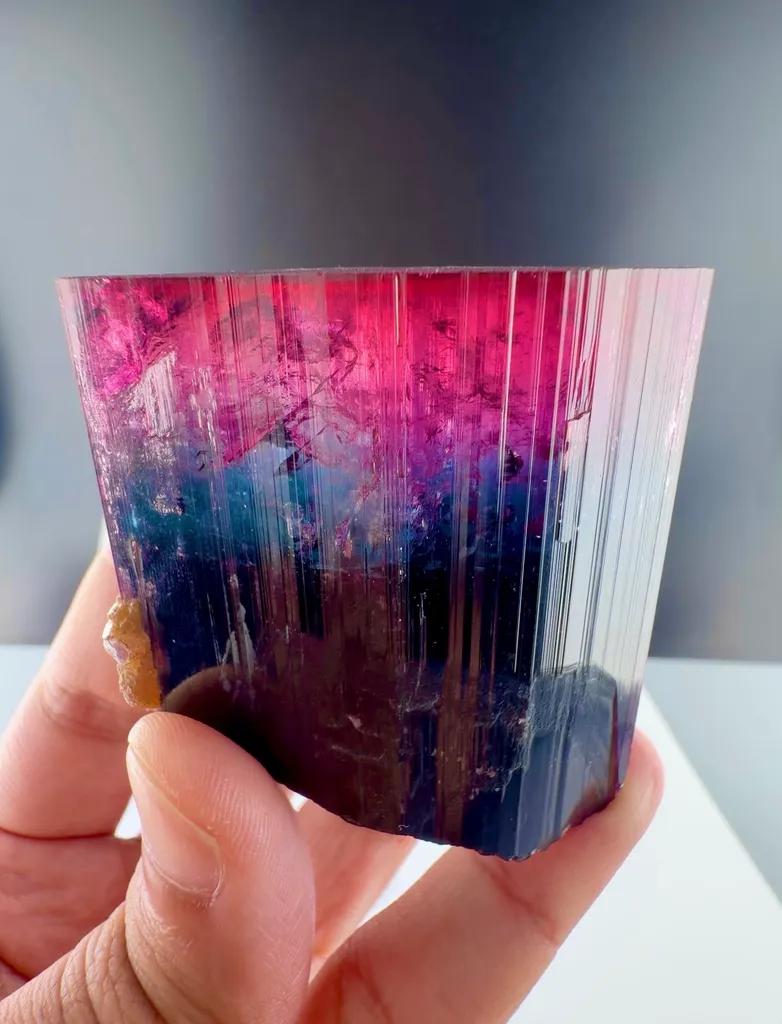 Tri color Tourmaline from Afghanistan image