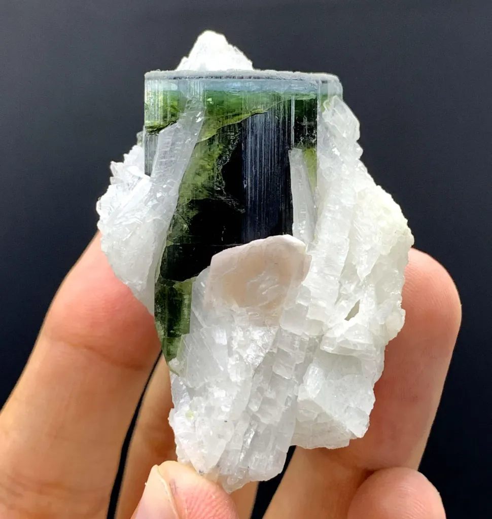 Tricolor Tourmaline with Albite from Afghanistan - image 2