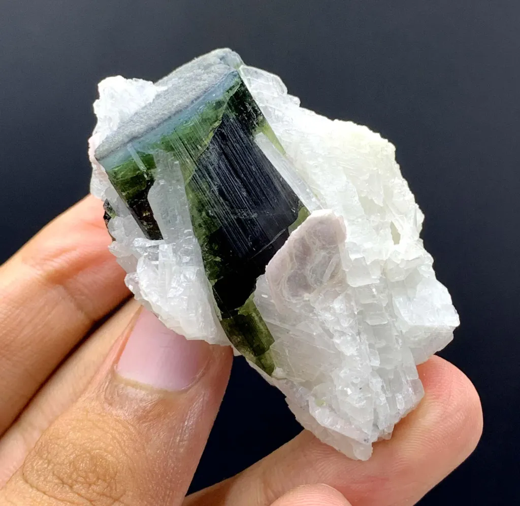 Tricolor Tourmaline with Albite from Afghanistan - image 4