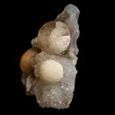 Tripal Fluorite Botryoidal on MM Quartz Natural Mineral Specimen - image 3