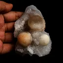 Tripal Fluorite Botryoidal on MM Quartz Natural Mineral Specimen - image 5