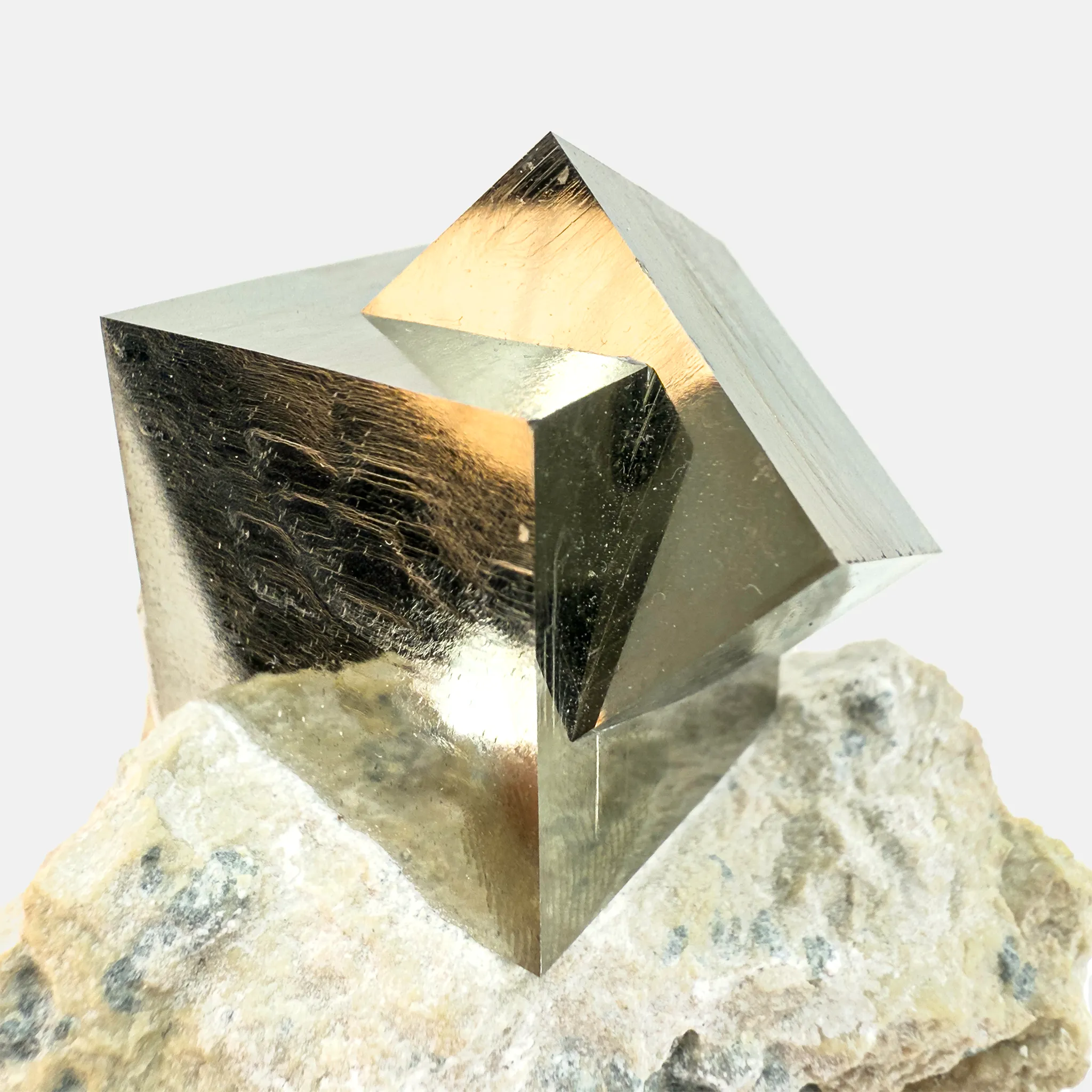 Triple Cube Pyrite on matrix - image 5