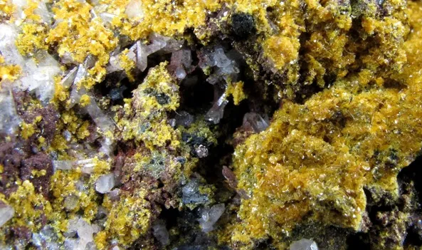 Tsumcorite on Quartz - image 3