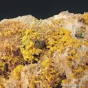 Tsumcorite (TL) on Tennantite and Quartz - image 4