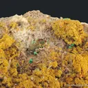 Tsumcorite (TL) on Tennantite and Quartz - image 5