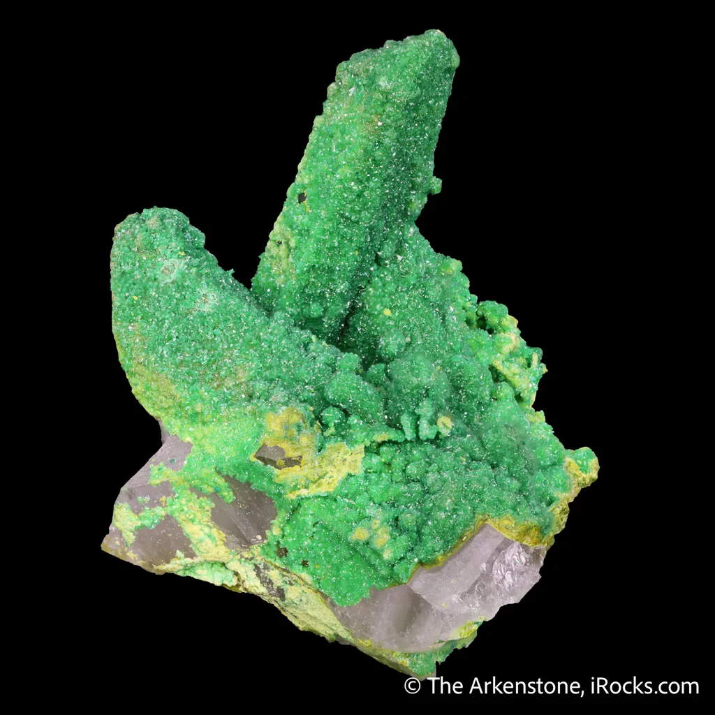 Tsumebite (Type Locality) on Quartz image