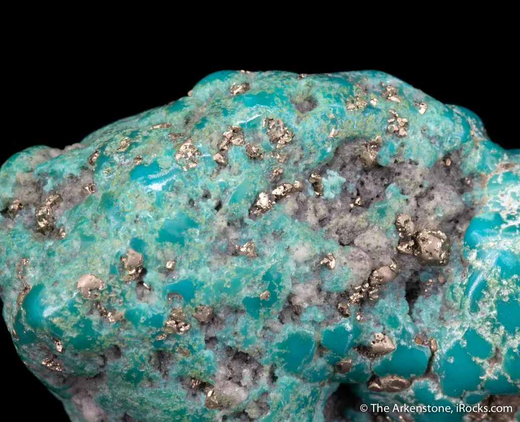 Turquoise nodule with Pyrite - image 4