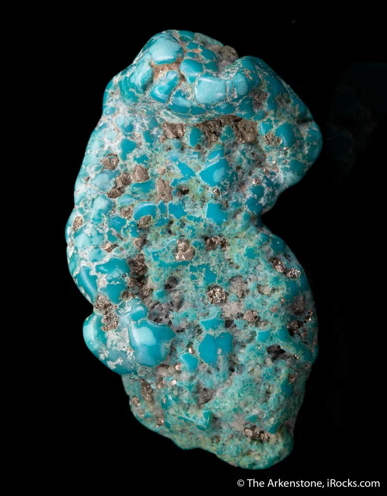 Turquoise nodule with Pyrite - image 3