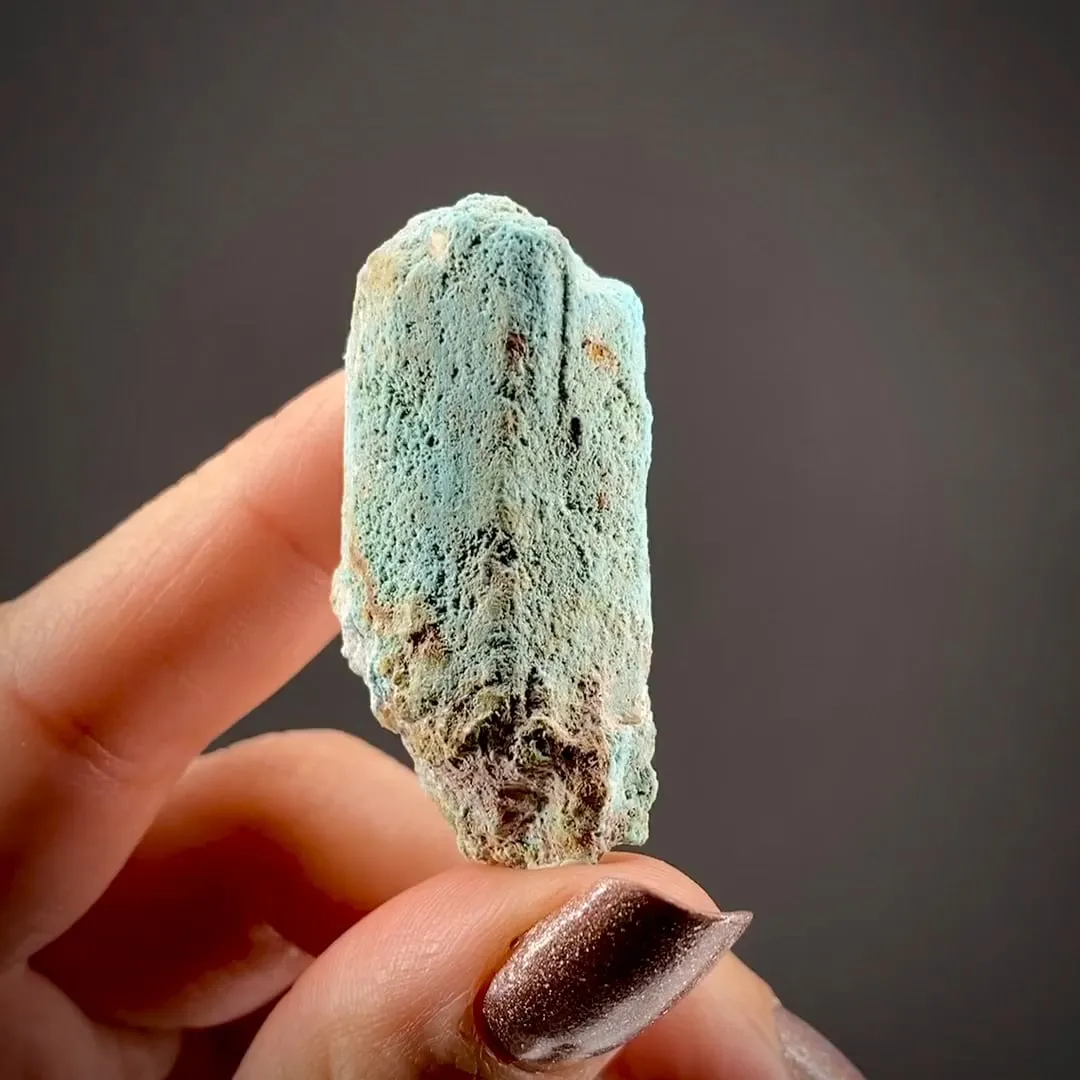 Turquoise pseudo after Apatite - image 2
