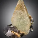 Twer Shape Dog Tooth Calcite with Fluorite Combined Specimen - image 1