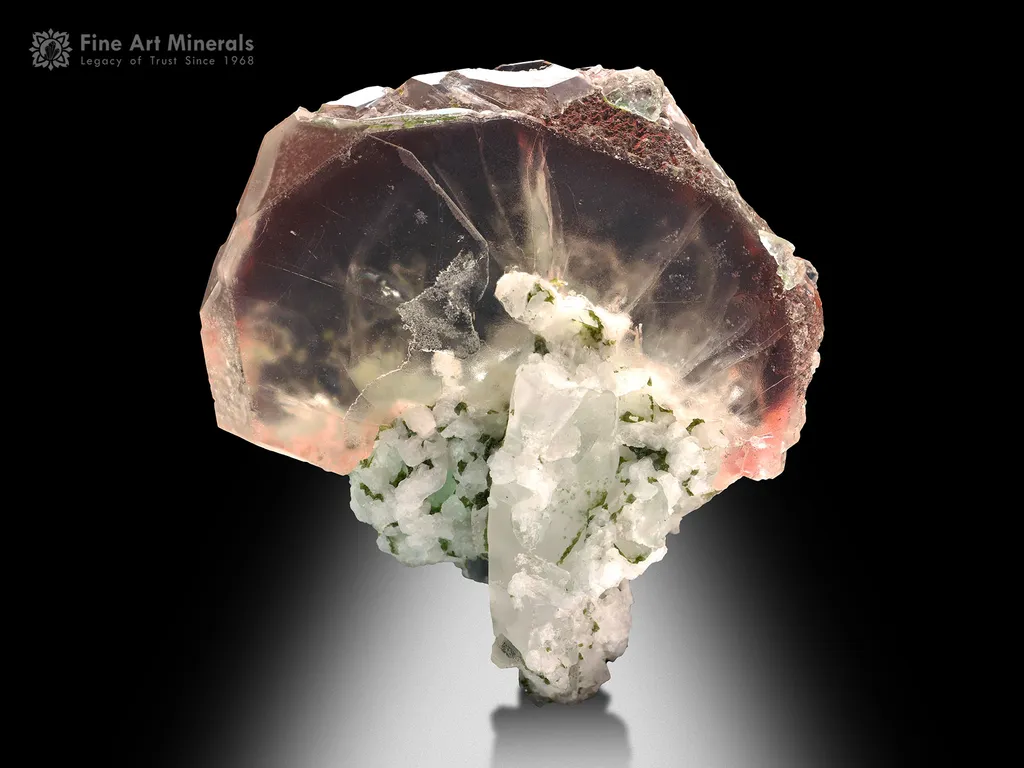 Twin Bi Color Fluorite on Matrix from Pakistan image