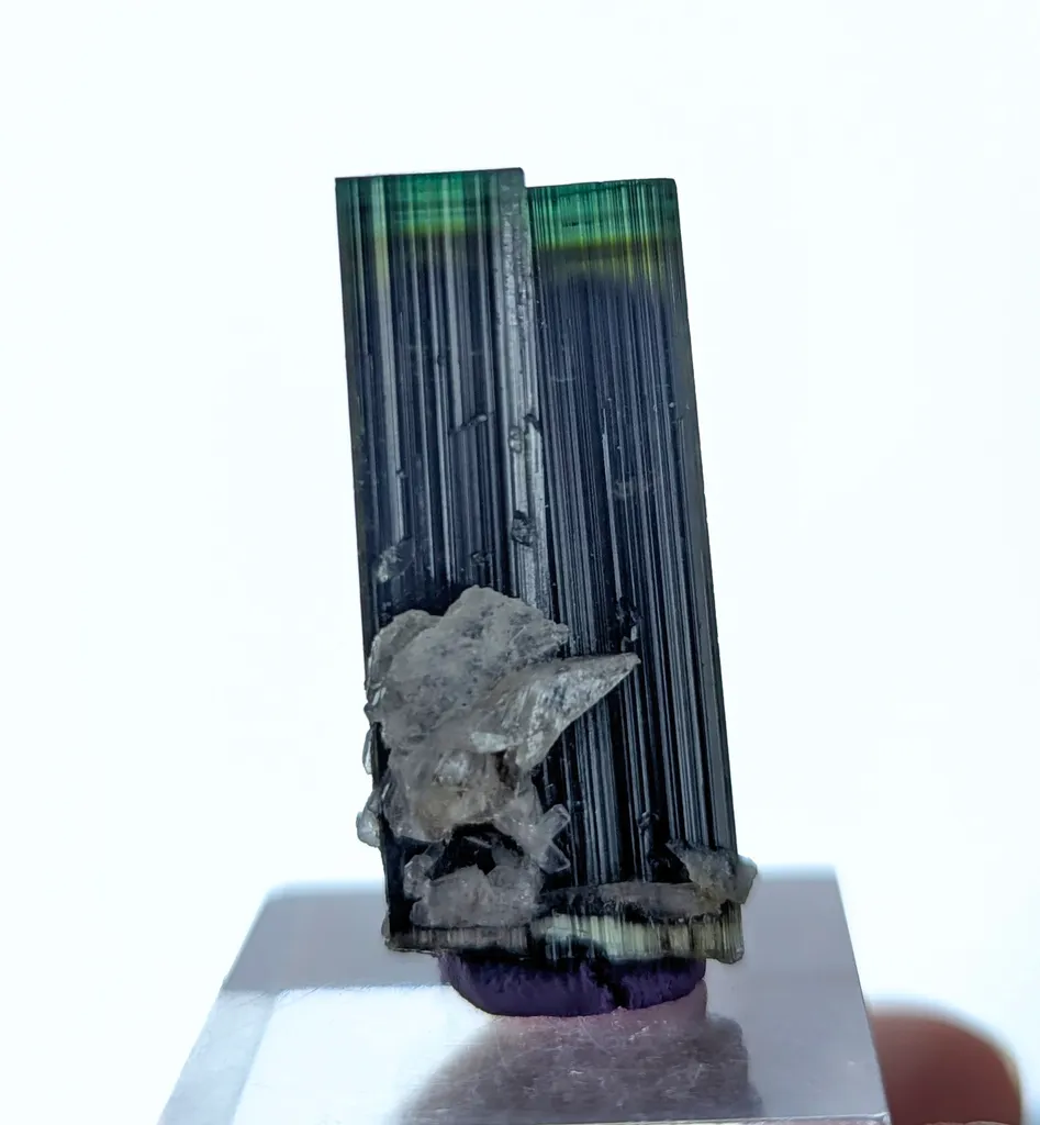 Twin Green Cap Tourmaline with Albite - image 4