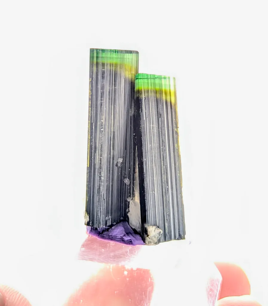 Twin Green Cap Tourmaline with Albite - image 2