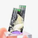 Twin Green Cap Tourmaline with Albite - image 6