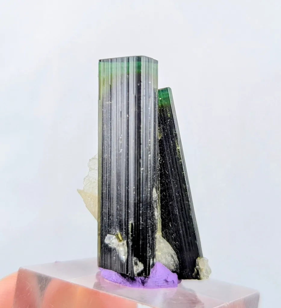 Twin Green Cap Tourmaline with Albite - image 8