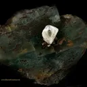 Twin of Cerussite on Fluorite - image 1
