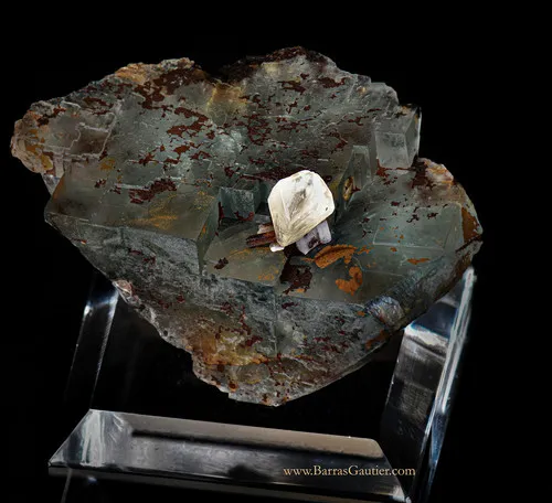 Twin of Cerussite on Fluorite - image 6