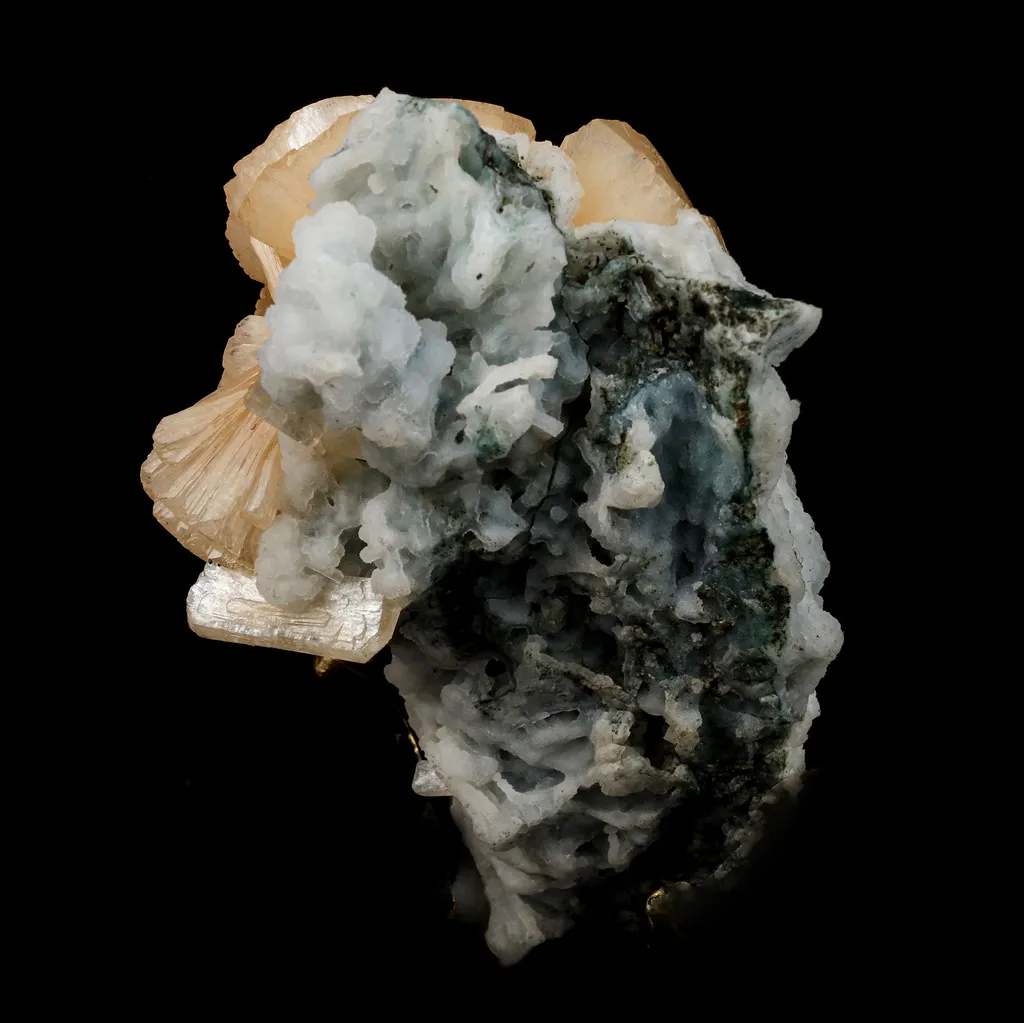 Twin Stellerlite on Chalcedony Natural Mineral Specimen - image 4
