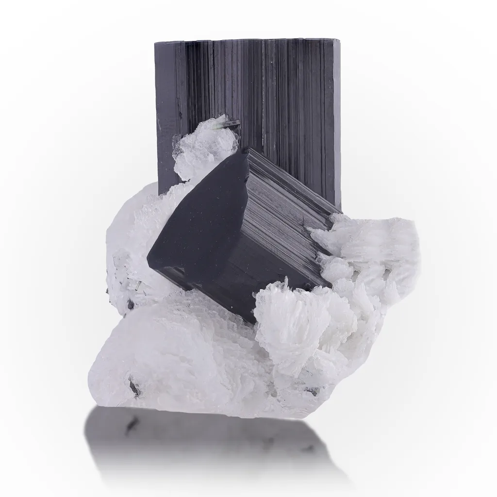 Twin Tourmaline On Cleavelandite - image 2