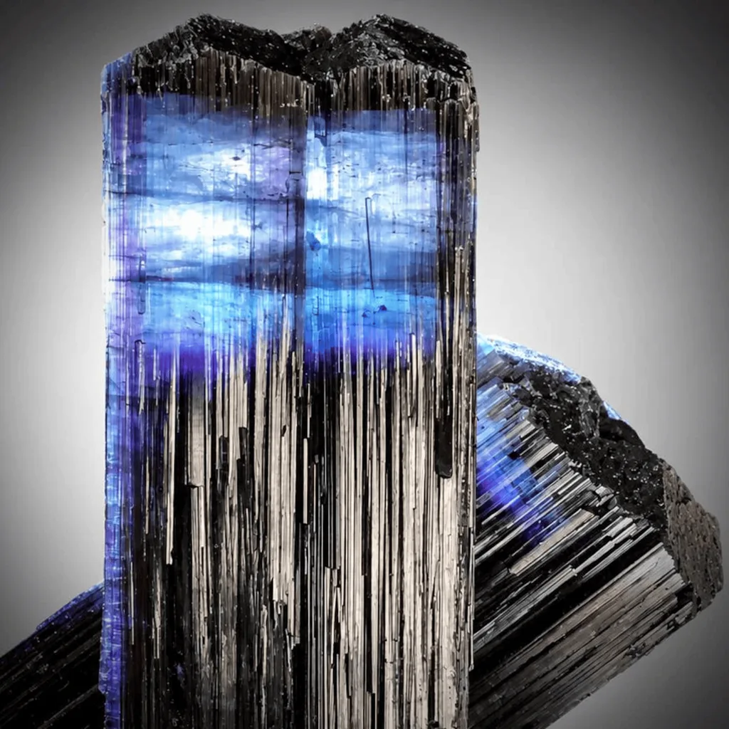 Twinned Blue Purple violet Backlit Tourmaline Crystal, Rare Collector Mineral Specimen Afghanistan - image 3