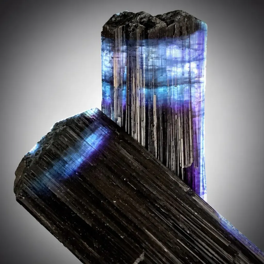 Twinned Blue Purple Violet Backlit Tourmaline from Afghanistan - image 5