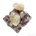 Twinned Calcite on Fluorite - image 5