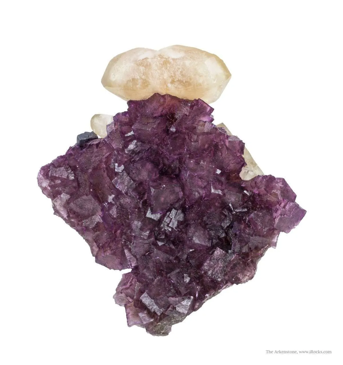 Twinned Calcite on Fluorite - image 3