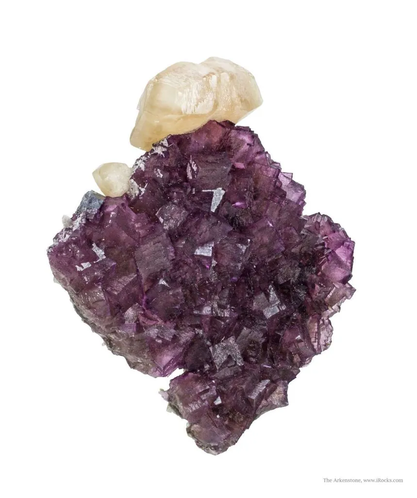 Twinned Calcite on Fluorite - image 4