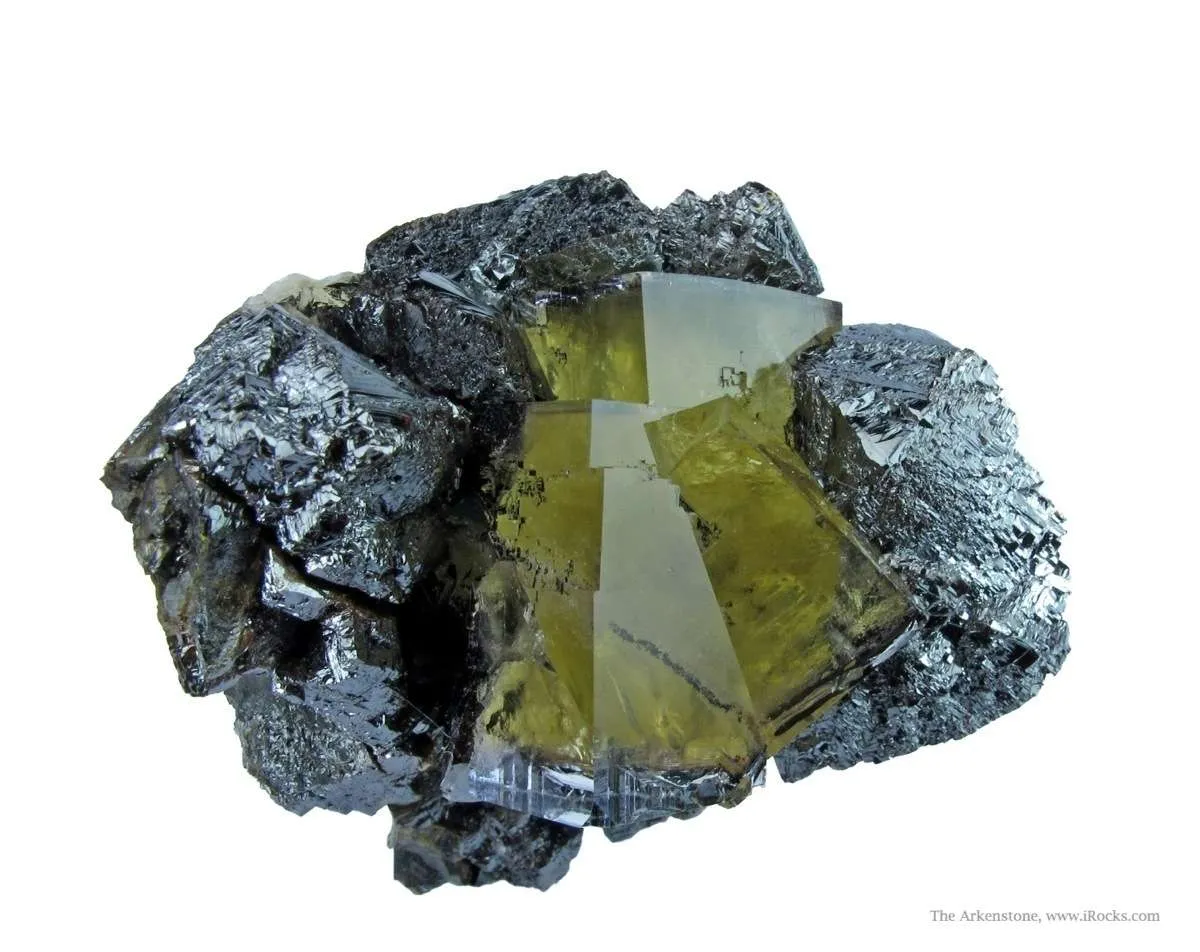 Twinned Fluorite and Sphalerite With Hydrocarbon Inclusions - image 1