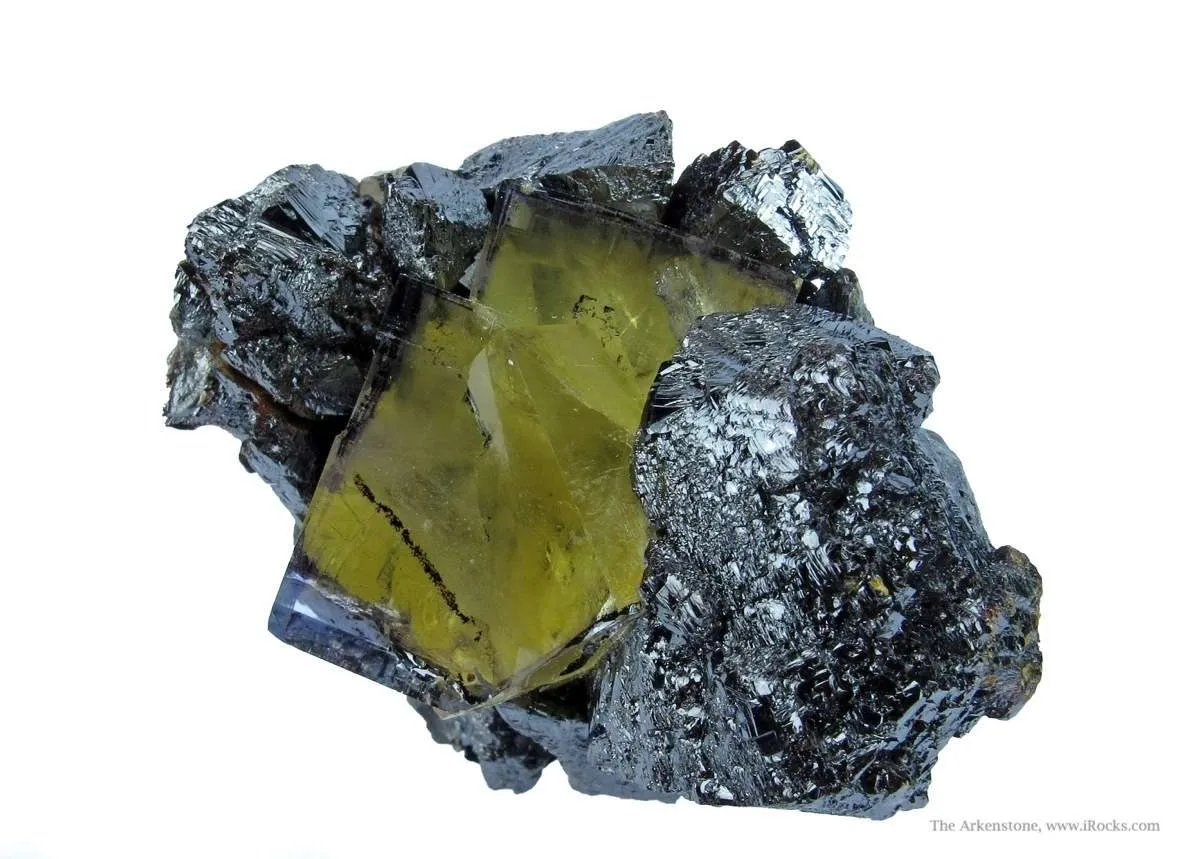 Twinned Fluorite and Sphalerite With Hydrocarbon Inclusions - image 6