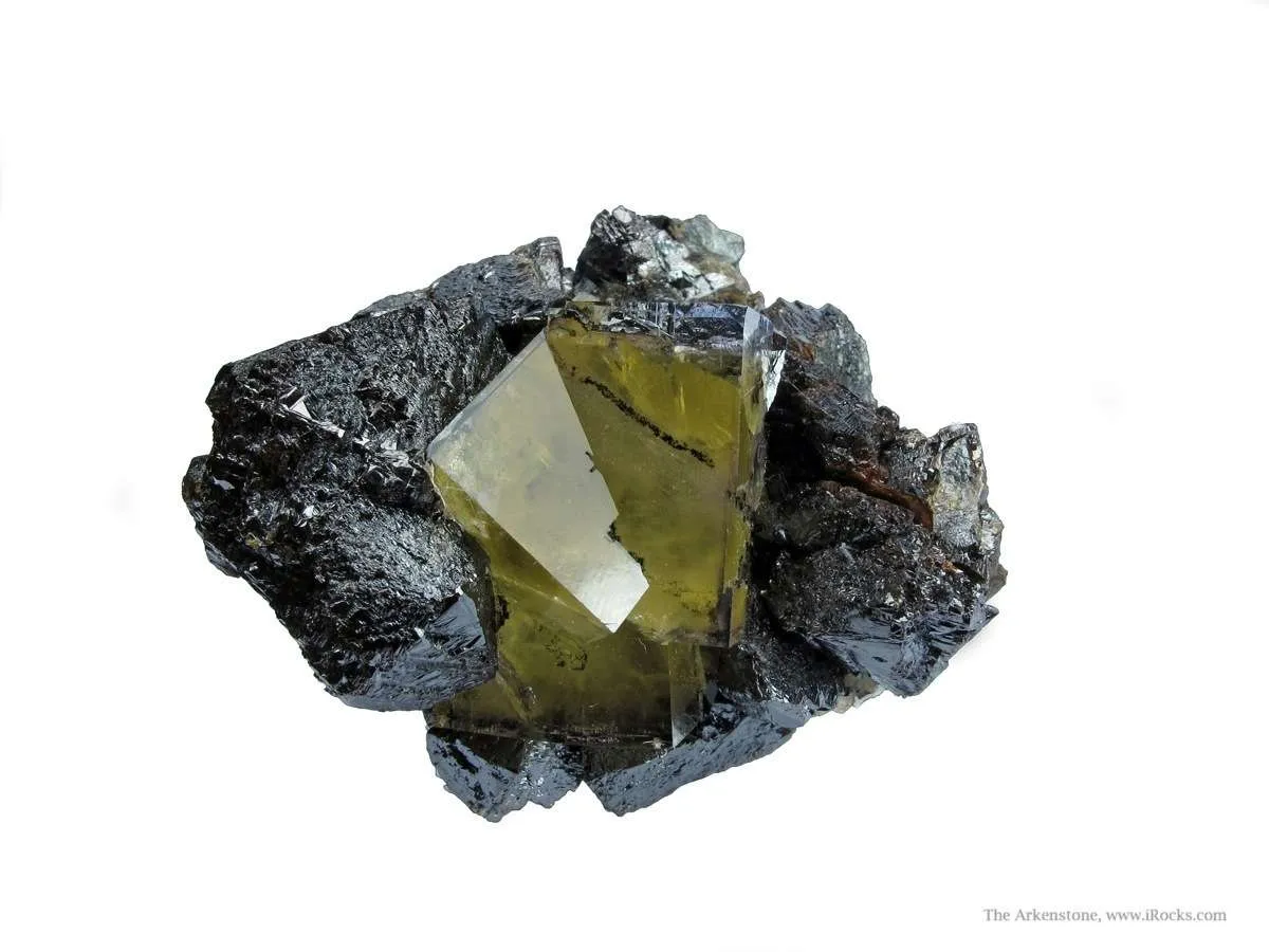 Twinned Fluorite and Sphalerite With Hydrocarbon Inclusions - image 2