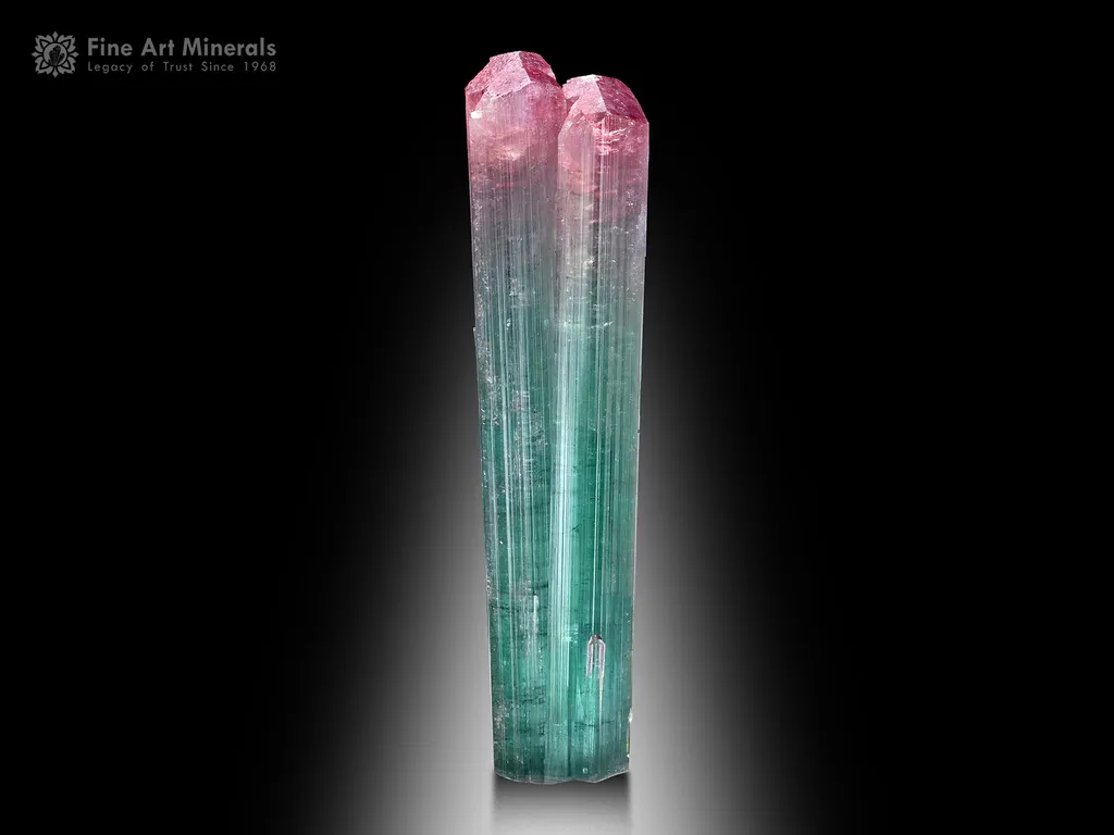 Twinned Pink Cap Tourmaline from Afghanistan image