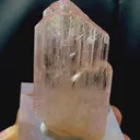 twinned pink kunzite / spodumene crystal mineral specimen @Afghanistan - image 1