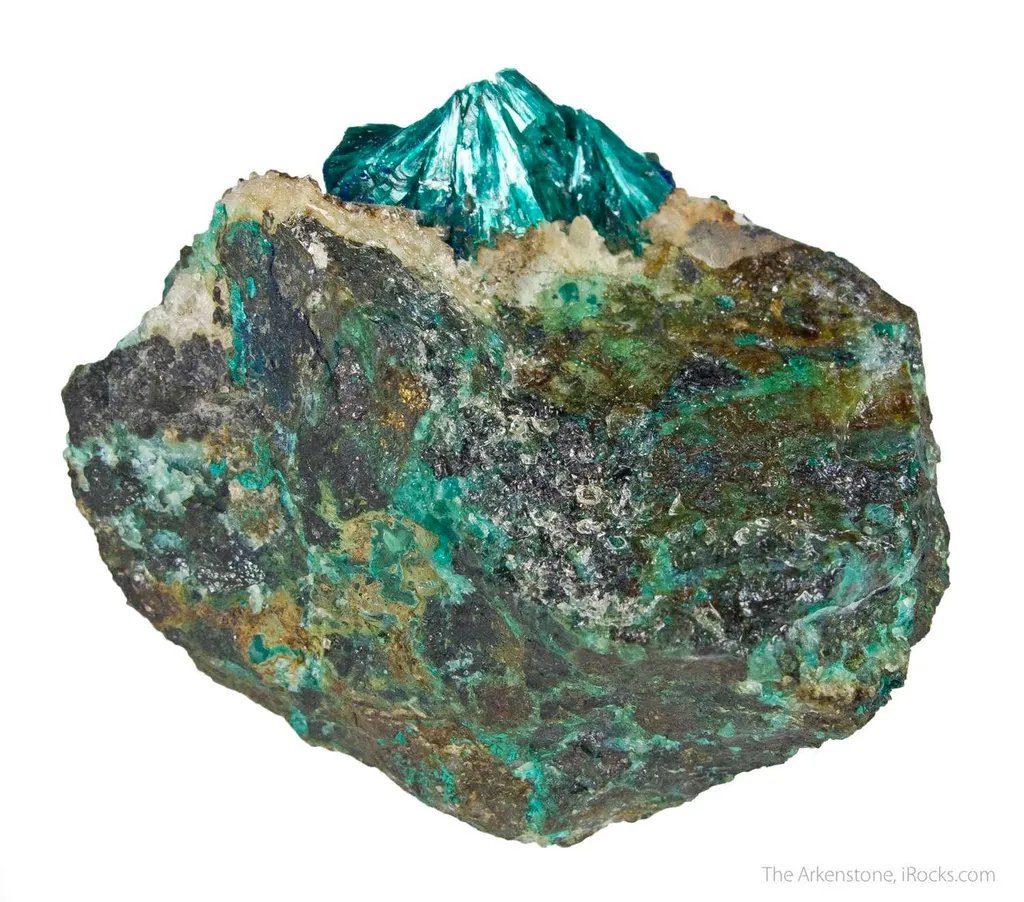 Tyrolite with Chalcophyllite and Azurite - image 4