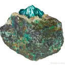 Tyrolite with Chalcophyllite and Azurite - image 4