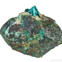 Tyrolite with Chalcophyllite and Azurite - image 3