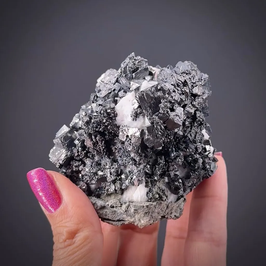 Ullmannite on Calcite image