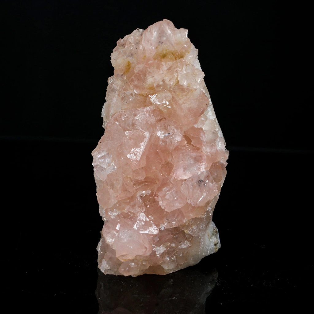 Ultra-Rare Pink Apophyllite Cluster with Sharp Terminations – First Find Lustrous Indian Mineral Specimen from Madhya Pradesh image