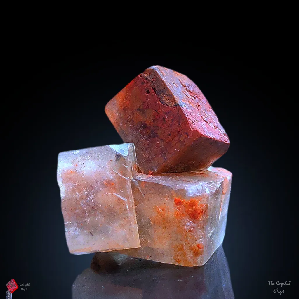 Unique and Rare Red Apophyllite Aart Natural mineral specimen.