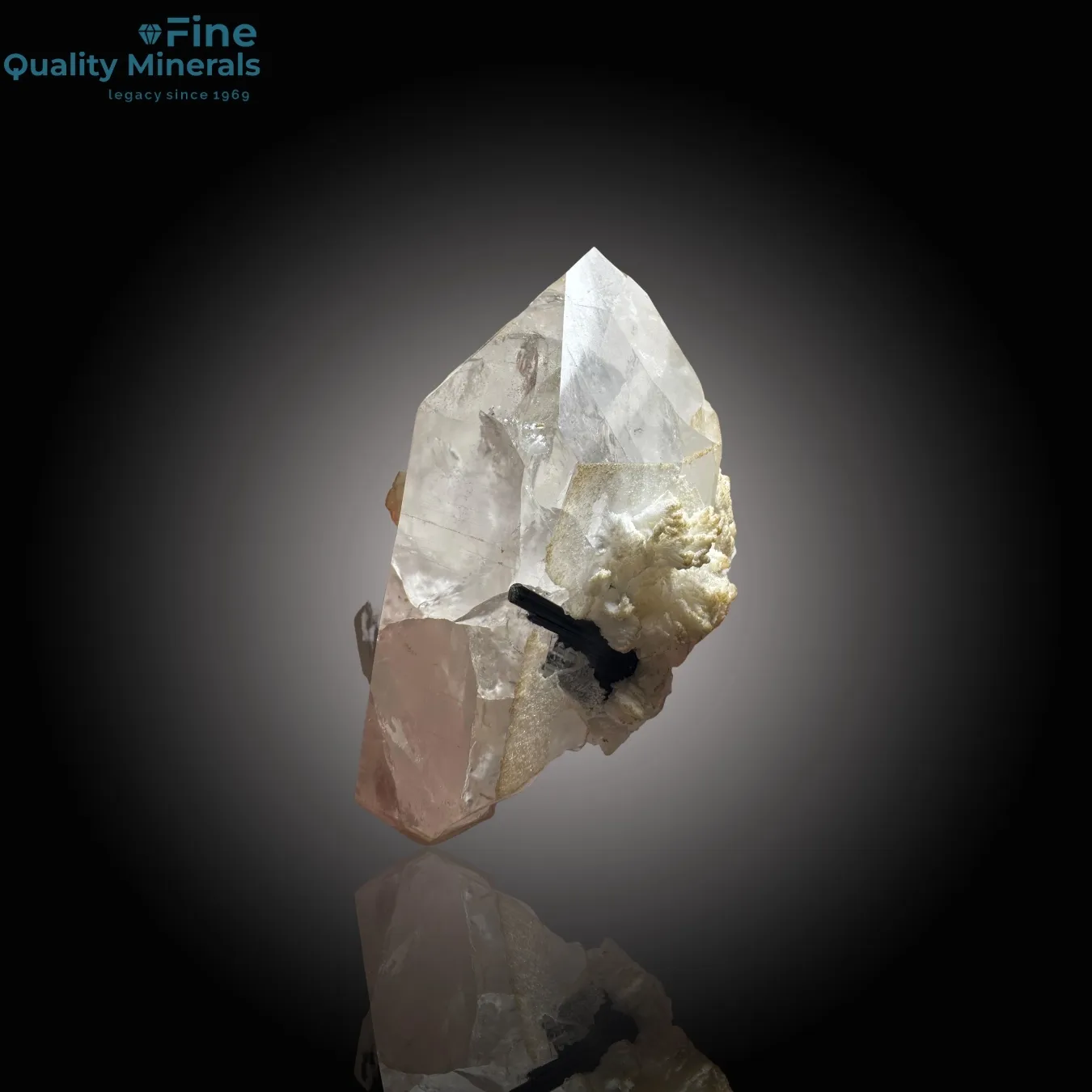 Unique Aquamarine with Schorl and Quartz - image 3