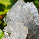 Unique blue barite crystals with pyrite - Morocco. Crystalline elegance and light blue color in it barites in a shiny pyrite - image 6