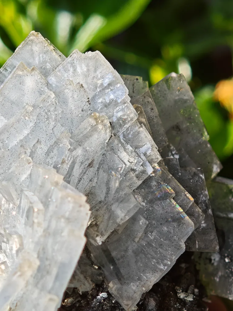 Unique blue barite crystals with pyrite - Morocco. Crystalline elegance and light blue color in it barites in a shiny pyrite - image 10