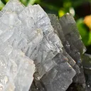 Unique blue barite crystals with pyrite - Morocco. Crystalline elegance and light blue color in it barites in a shiny pyrite - image 10