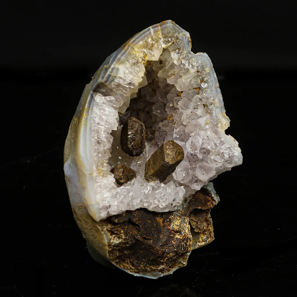 Unique Formation of Calcite inside Amethyst geode Natural Mineral specimen - image 3