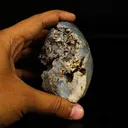 Unique Formation of Calcite inside Amethyst geode Natural Mineral specimen - image 5